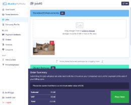 Job setup page
